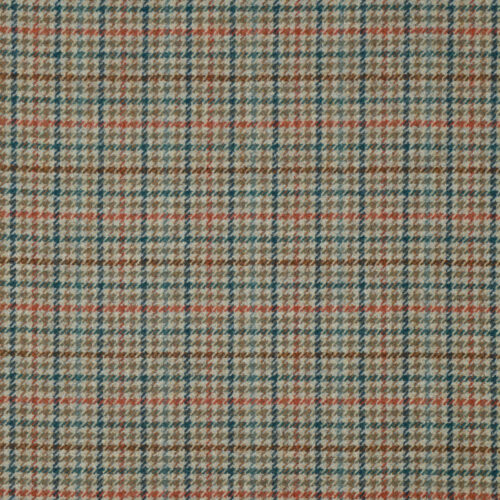 Aveyard Interiors Fabric in Aqua/Rust by MOON.