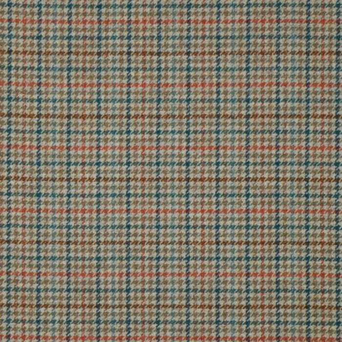 Aveyard Interiors Fabric in Aqua/Rust by MOON.