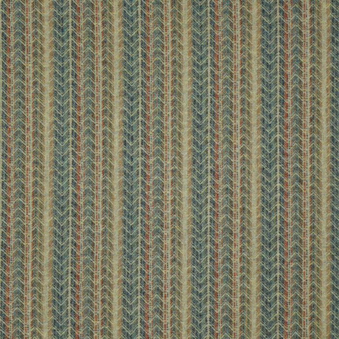 Anderson Interiors Fabric in Aqua/Rust by MOON.